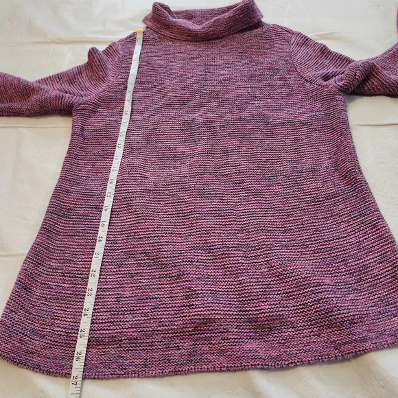 J. Jill Medium Magenta Turtleneck/Cowl Neck Sweater - Picture 4 of 6